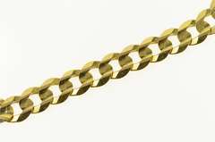 10K Yellow Gold 7.9mm Cuban Curb Link Classic Chain Men's Bracelet