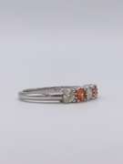 14kt White Gold, Yellow Sapphire & Diamond Band Ring