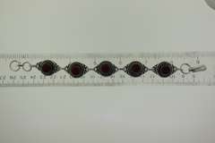 Silver-Tone Quartz Gemstone Bracelet