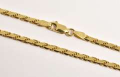 Practical 14k Flattened Rope Necklace