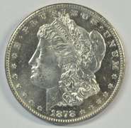 Prooflike choice BU 1878-S Morgan Silver Dollar