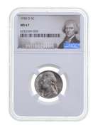 MS67 1950-D Jefferson Nickel - Graded NGC