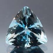 High fire 3.96ct trillion cut Swiss blue Topaz