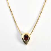 Lovely Pear Shaped Garnet on Necklace