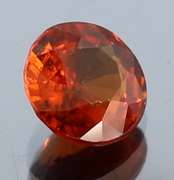 Fiery 3.16ct top color Hessonite Garnet solitaire