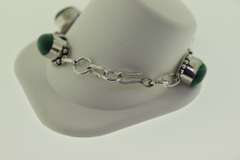 Silver-Tone Quartz Gemstone Bracelet