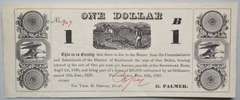 $ 1 District of Southwark Phil Pa 1837 Note Unc