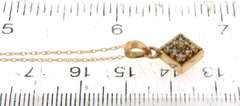 Charming Diamond Square Yellow Gold Necklace