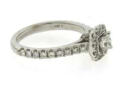 Shimmering White Gold Princess Cut Wedding Set