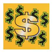 Dollar Sign (Yellow) by Steve Kaufman (1960-2010)