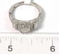 Sensational 1.89CTW Diamond-Studded Ring in Platinum
