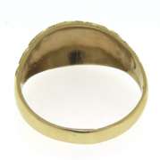 Stylish 14kt YG Textured Dome Style Ring