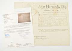 1792 John Hancock Signed Military Appt Moses Sergeant Moody Gentleman - LOA