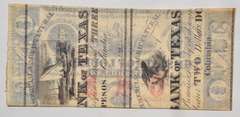 Feb 2 1862 State of Louisiana  $ 1 Note Printed On Bank Of Texas Columbia Sheet