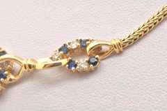 Vintage 2ctw Sapphire & Diamond Necklace, 14k