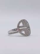 14kt Solid White Gold Diamond Ring
