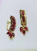 9.0 Carat Ruby Earrings in 14kt Gold
