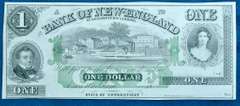 Bank of New England, CT Obsolete Remainder $1, CU