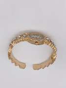 Ladies Geneva & Gemstone Cuff Watch, 18kt Gold Plated