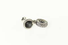 Sterling Silver Pandora Pave Cocktail Glass Martini Charm/Pendant