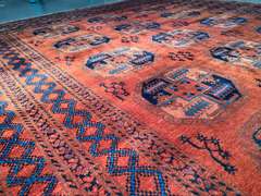 MAGNIFICENT VINTAGE AFGHAN RUG 9.5x11.5