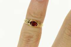 10K Yellow Gold Victorian Sim. Oval Ruby Child's Baby Ring