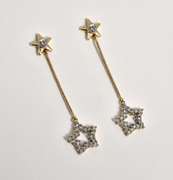Heavenly Diamond Star Dangle Earrings
