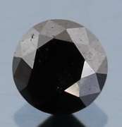 Very fine 1.12ct smooth cut Black Diamond solitaire