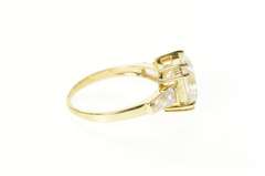 14K Yellow Gold Princess Baguette Travel Engagement Ring