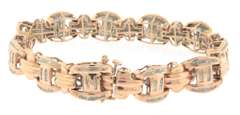 Outstanding Yellow Gold Diamond Ladder Link Bracelet