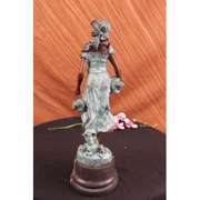 Bronze Girl Statue Sculpture Figurine