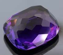 Deep purple 29.64ct cushion cut created Amethyst