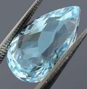 Premium sky blue 9.45ct pear cut Topaz
