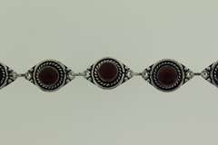 Silver-Tone Quartz Gemstone Bracelet