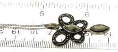 Italian Sterling Silver Marcasite Butterfly Necklace