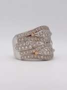 18kt Solid White Gold Diamond Ring- 2.6+ CTW