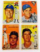 4 Topps 1954 Baseball Cards