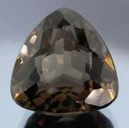 Rich 31.79ct trillion cut Smoky Quartz