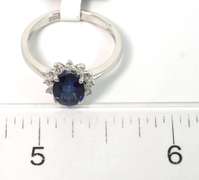 Juicy Sapphire & Diamond Ring in 14KT White Gold