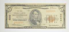 1929 $5 New Martinsville, West Virginia US National Currency