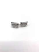 Unique Sterling Silver Earrings with White Gemstones