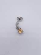 14kt Gold, Citrine & Diamond Earrings