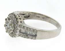 Brilliant White Gold Round Diamond Cluster Ring