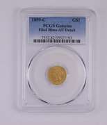 AU Detail 1859-C Indian Princess Head Gold Dollar - Filed Rims - PCGS