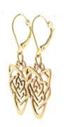 Fancy Yellow Gold Celtic Knot Earrings
