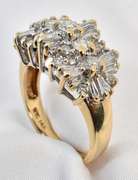 Flashy Baguette & Round Diamond Cluster