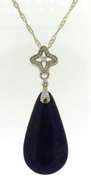 Sterling Silver Lapis Pendant on Chain