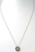 Sparkly Topaz Halo Necklace in Sterling Silver