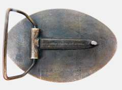 Heavy Vintage Wyoming Brass Belt Buckle