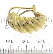 Remarkable Heavy 18kt Ridged Hoop Earrings